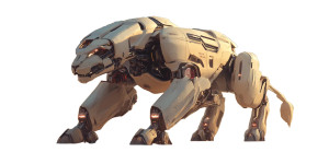 Robotic Lion Vinyl Car Decal Sticker – Waterproof & UV-Resistant 8"