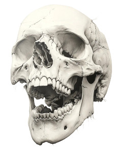 Old Skull Tattoo Vinyl Car Decal Sticker – Waterproof & UV-Resistant 8"