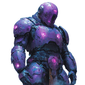 Cyber Punk Paladin Vinyl Car Decal Sticker – Waterproof & UV-Resistant 8"