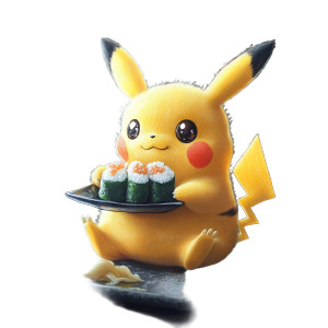 Cute Chubby Pikachu Vinyl Car Decal Sticker – Waterproof & UV-Resistant 8"