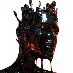 Chromatic Robotic Crown Vinyl Car Decal Sticker – Waterproof & UV-Resistant 8"