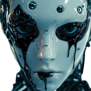 Slimy Android Face Vinyl Car Decal Sticker – Waterproof & UV-Resistant 8"