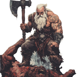 Barbarian Dwarf Slayer Vinyl Car Decal Sticker – Waterproof & UV-Resistant 8"