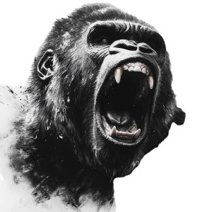 Angry Gorilla Head V2 Vinyl Car Decal Sticker – Waterproof & UV-Resistant 8"