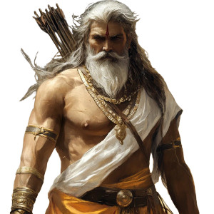 Dronacharya Warrior Sage Vinyl Car Decal Sticker – Waterproof & UV-Resistant 8"