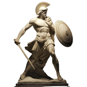 Achilles’ Statue Vinyl Car Decal Sticker – Waterproof & UV-Resistant 8"