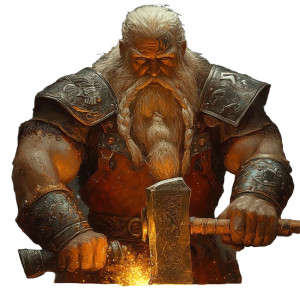 Dwarven Forge God Vinyl Car Decal Sticker – Waterproof & UV-Resistant 8"