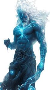 Majestic Water Deity Vinyl Car Decal Sticker – Waterproof & UV-Resistant 8"