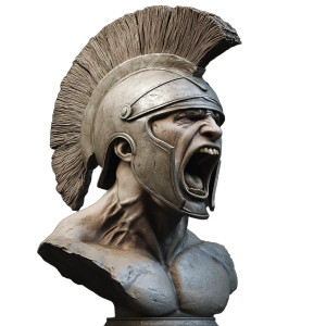 Screaming Spartan Vinyl Car Decal Sticker – Waterproof & UV-Resistant 8"