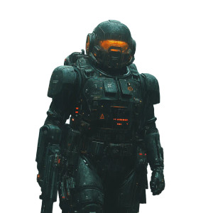 Futuristic Marines Vinyl Car Decal Sticker – Waterproof & UV-Resistant 8"