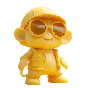 Fashionable Traveling Gibbon Vinyl Car Decal Sticker – Waterproof & UV-Resistant 8"