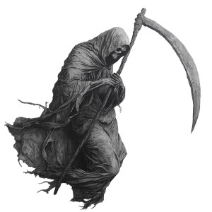 Grim Reaper Scythe V2 Vinyl Car Decal Sticker – Waterproof & UV-Resistant 8"