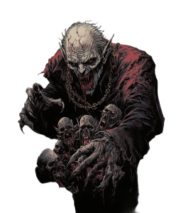 Macabre Vampire Illustration Vinyl Car Decal Sticker – Waterproof & UV-Resistant 8"