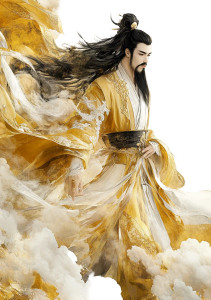 Mythical Golden Immortal Vinyl Car Decal Sticker – Waterproof & UV-Resistant 8"