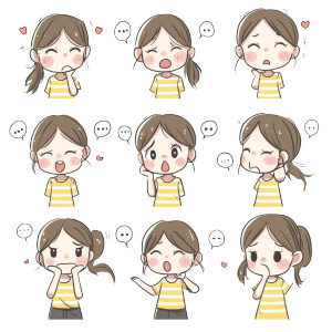 Cute Korean Girl V6 Vinyl Car Decal Sticker – Waterproof & UV-Resistant 8"