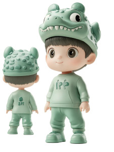 Cute Crocodile Boy Vinyl Car Decal Sticker – Waterproof & UV-Resistant 8"