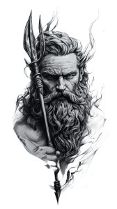 Poseidon Tattoo Design Vinyl Car Decal Sticker – Waterproof & UV-Resistant 8" Poseidon Tattoo Design Vinyl Car Decal Sticker – Waterproof & UV-Resistant 8"