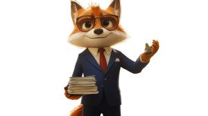 Lawyer Fox Courtroom Vinyl Car Decal Sticker – Waterproof & UV-Resistant 8"