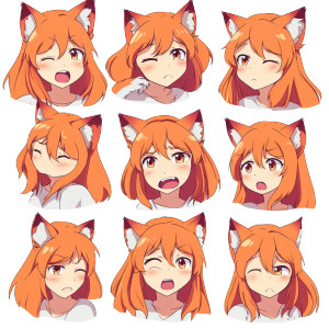 Anime Fox Girl V2 Vinyl Car Decal Sticker – Waterproof & UV-Resistant 8"