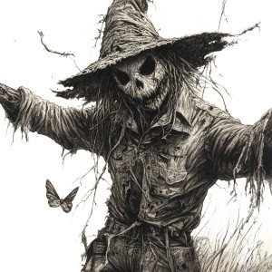 Evil Scarecrow V4 Vinyl Car Decal Sticker – Waterproof & UV-Resistant 8"