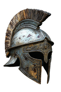 Greek Warrior'S Helmet V2 Vinyl Car Decal Sticker – Waterproof & UV-Resistant 8"