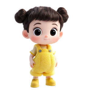 Trendy Baby Girl Toy Vinyl Car Decal Sticker – Waterproof & UV-Resistant 8"