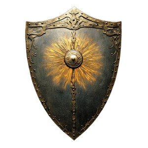 Radiant Shield Vinyl Car Decal Sticker – Waterproof & UV-Resistant 8"