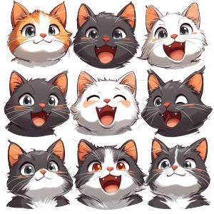 Cartoon Cat Stickers Vinyl Car Decal Sticker – Waterproof & UV-Resistant 8" Cartoon Cat Stickers Vinyl Car Decal Sticker – Waterproof & UV-Resistant 8"