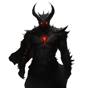 Fantasy Demon Lord Vinyl Car Decal Sticker – Waterproof & UV-Resistant 8"