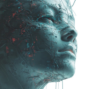 Futuristic Digital Assistant V2 Vinyl Car Decal Sticker – Waterproof & UV-Resistant 8"