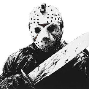 Jason Voorhees Drawing Vinyl Car Decal Sticker – Waterproof & UV-Resistant 8"