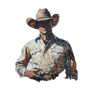 Arizona Mural Cowboy Vinyl Car Decal Sticker – Waterproof & UV-Resistant 8"