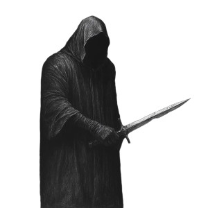 Dark Cultist Drawing Vinyl Car Decal Sticker – Waterproof & UV-Resistant 8"
