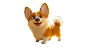 Standing Corgi Vinyl Car Decal Sticker – Waterproof & UV-Resistant 8"