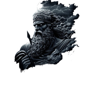 Zeus With Thunderbolts Vinyl Car Decal Sticker – Waterproof & UV-Resistant 8" Zeus With Thunderbolts Vinyl Car Decal Sticker – Waterproof & UV-Resistant 8"