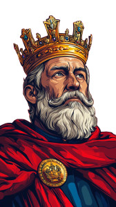 King Portrait Vinyl Car Decal Sticker – Waterproof & UV-Resistant 8" King Portrait Vinyl Car Decal Sticker – Waterproof & UV-Resistant 8"