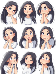 Cute Girl Illustration V2 Vinyl Car Decal Sticker – Waterproof & UV-Resistant 8"