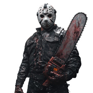 Jason Voorhees Chainsaw Vinyl Car Decal Sticker – Waterproof & UV-Resistant 8"