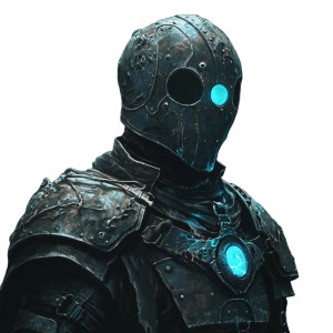 Cursed Warforged Knight Vinyl Car Decal Sticker – Waterproof & UV-Resistant 8"