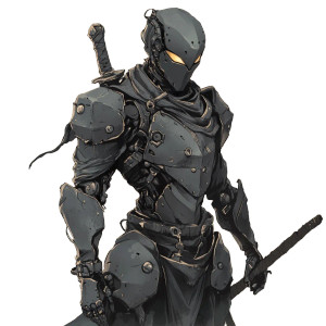 Warforged Ninja Vinyl Car Decal Sticker – Waterproof & UV-Resistant 8"