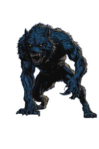 Scary Beach Werewolf Vinyl Car Decal Sticker – Waterproof & UV-Resistant 8"