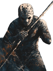 Muscular Jason Voorhees Vinyl Car Decal Sticker – Waterproof & UV-Resistant 8"