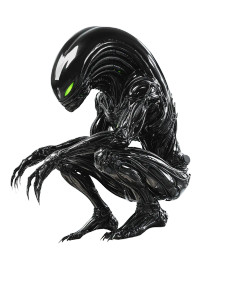 Cybernetic Xenomorph Cyborg Vinyl Car Decal Sticker – Waterproof & UV-Resistant 8"