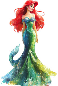 Ariel Watercolor Portrait Vinyl Car Decal Sticker – Waterproof & UV-Resistant 8" Ariel Watercolor Portrait Vinyl Car Decal Sticker – Waterproof & UV-Resistant 8"