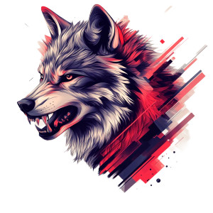 Futuristic Wolf Head Vinyl Car Decal Sticker – Waterproof & UV-Resistant 8"