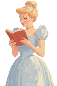 Cinderella Holding Book Vinyl Car Decal Sticker – Waterproof & UV-Resistant 8" Cinderella Holding Book Vinyl Car Decal Sticker – Waterproof & UV-Resistant 8"