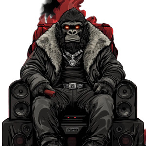 Gorilla Kingpin Vinyl Car Decal Sticker – Waterproof & UV-Resistant 8"
