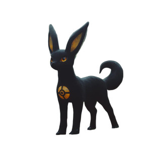 Realistic Umbreon V2 Vinyl Car Decal Sticker – Waterproof & UV-Resistant 8"