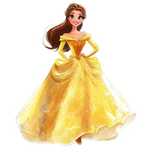 Disney Princess Belle Vinyl Car Decal Sticker – Waterproof & UV-Resistant 8"