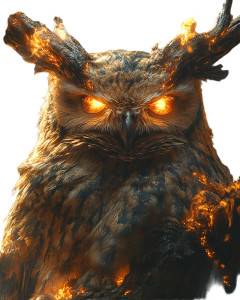 Mutant Owl Antlers Vinyl Car Decal Sticker – Waterproof & UV-Resistant 8"